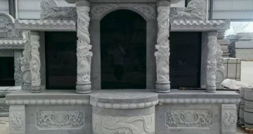 克拉玛依 芝麻灰高档墓碑，土墓，可定制