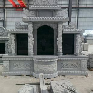 克拉玛依 芝麻灰高档墓碑，土墓，可定制