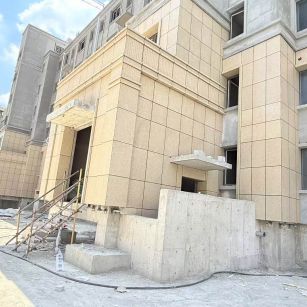 克拉玛依 黄金麻干挂，工地实拍