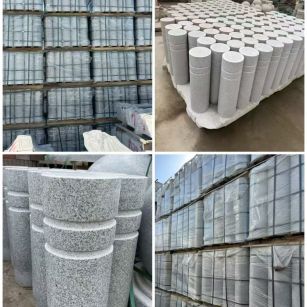 克拉玛依 芝麻白花岗岩挡车柱、隔离柱多少钱