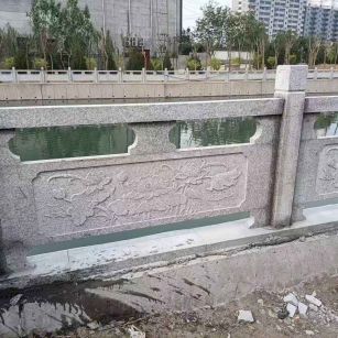 克拉玛依 芙蓉白大花桥梁、河道，石材栏杆、围栏、护栏