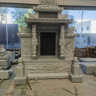 克拉玛依 芝麻灰高档墓碑、土墓，一套也支持定做