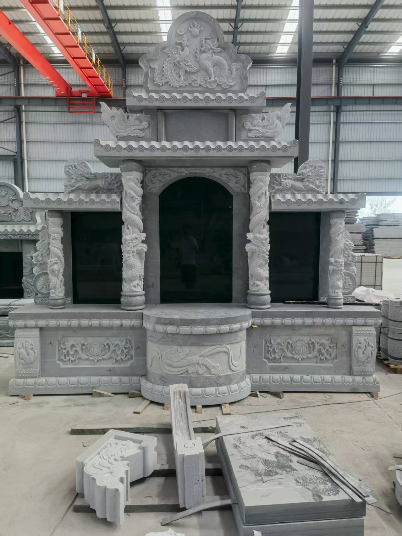 克拉玛依 芝麻灰高档墓碑，土墓，可定制