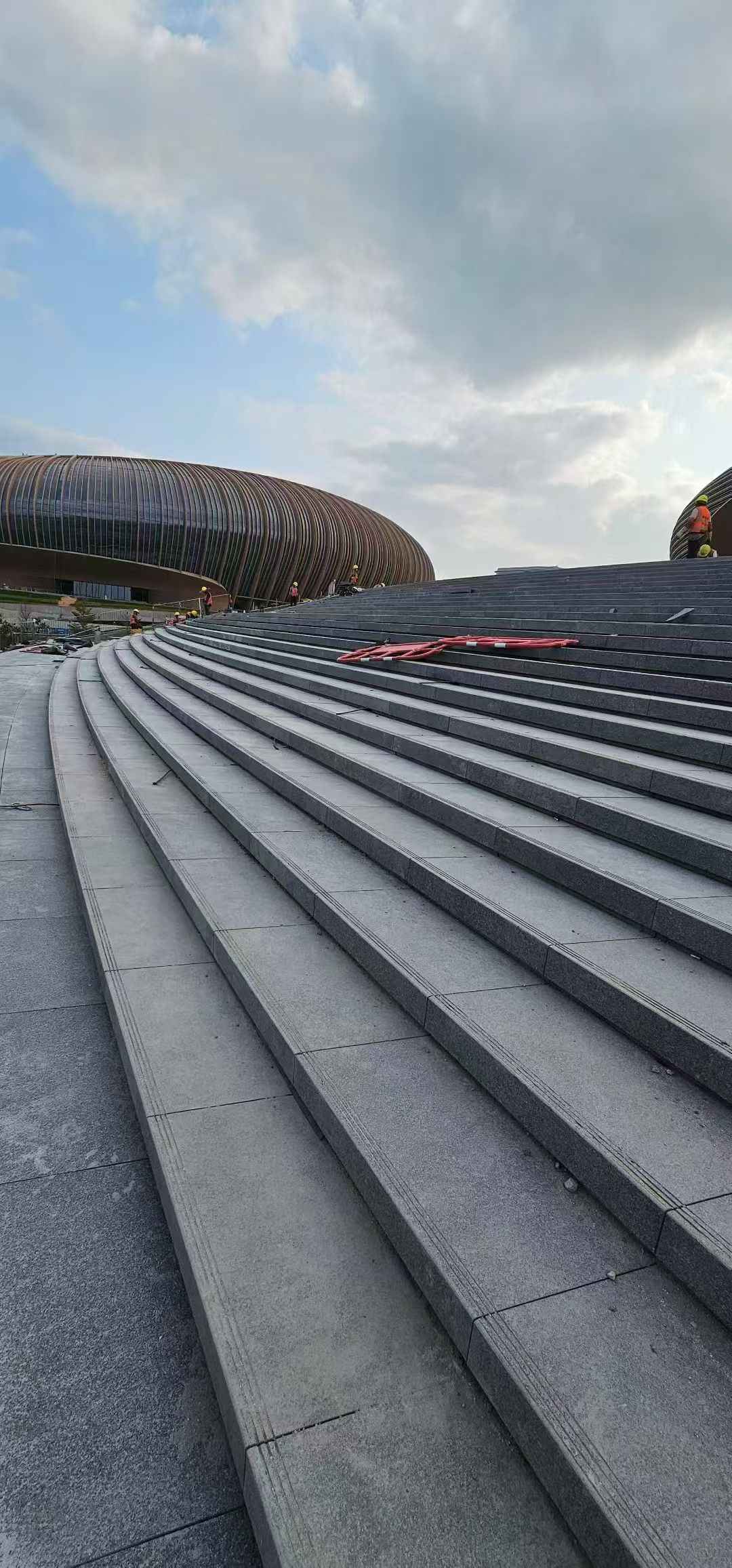 克拉玛依 弧形整石台阶铺装效果图
