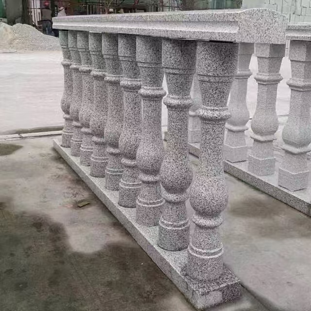 克拉玛依 芝麻白圆形光面花瓶柱，栏杆