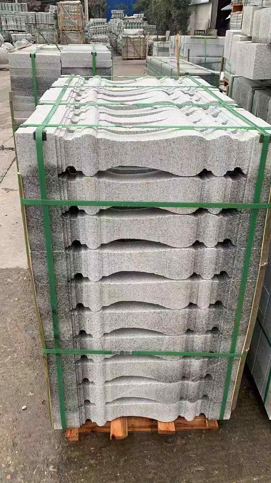 克拉玛依 芝麻白方形拉丝面，栏杆花瓶柱